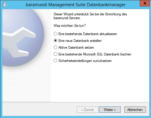 Baramundi Management Suite - Datenbankmanager