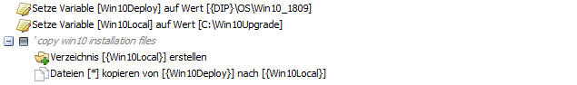 baramundi Deploy Script - Windows 10 Installationsdateien kopieren